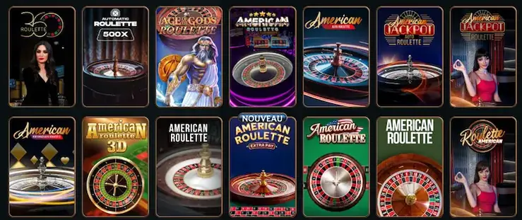 Différentes zones et possibilités de mise disponibles à la roulette